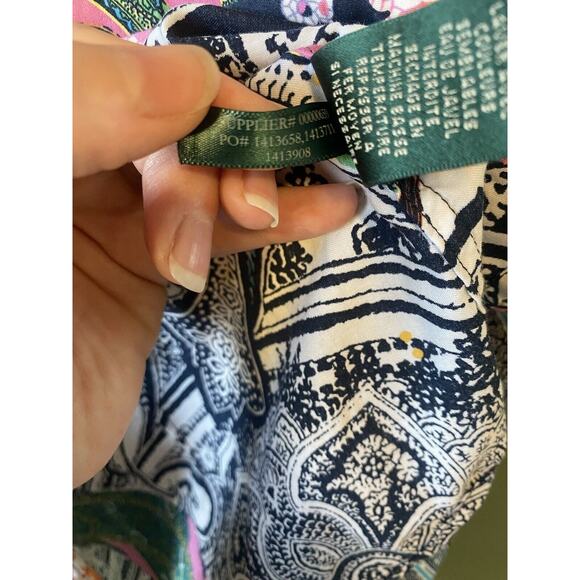 Ralph Lauren LRL Blouse Womens Medium 100% Cotton AOP Paisley Multicolor Shirt - Picture 5 of 9